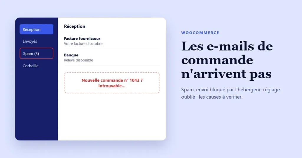 E-mails de commande WooCommerce non reçus