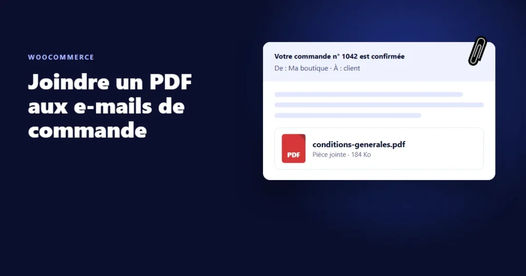 Ajouter une pièce jointe aux e-mails de commande WooCommerce
